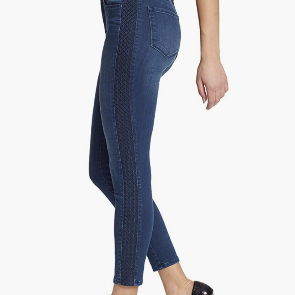 Skinnygirl Women's Larry High Rise Skinny Ankle in 360 Flex Denim SZ 10/30